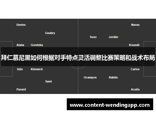 拜仁慕尼黑如何根据对手特点灵活调整比赛策略和战术布局