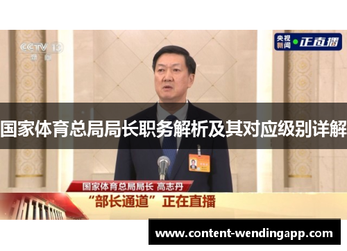 国家体育总局局长职务解析及其对应级别详解