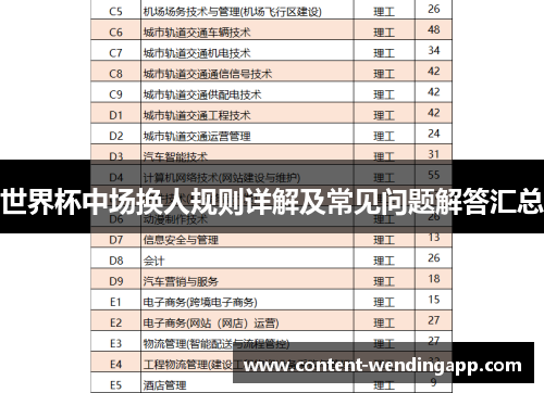 世界杯中场换人规则详解及常见问题解答汇总