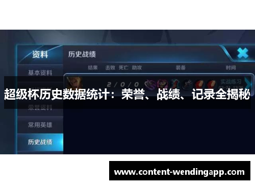 超级杯历史数据统计:荣誉、战绩、记录全揭秘 超级杯历史数据统计:荣誉、战绩、记录全揭秘