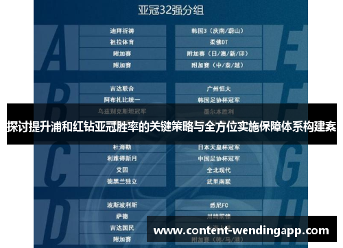 探讨提升浦和红钻亚冠胜率的关键策略与全方位实施保障体系构建案 探讨提升浦和红钻亚冠胜率的关键策略与全方位实施保障体系构建案